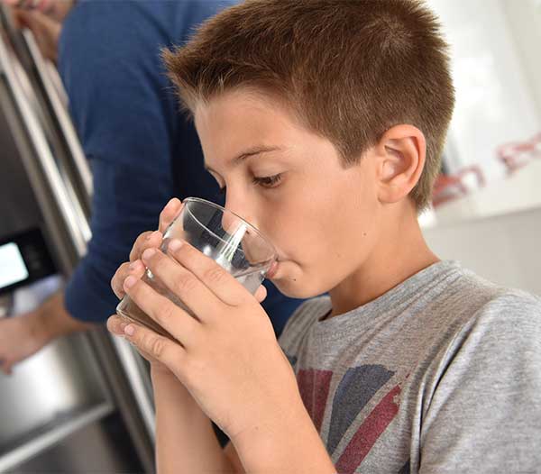 Boy Drinking Clean Water